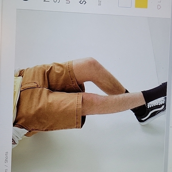 NWT Urban Outfitters Chino Shorts Brown Size 32 - Picture 1 of 15
